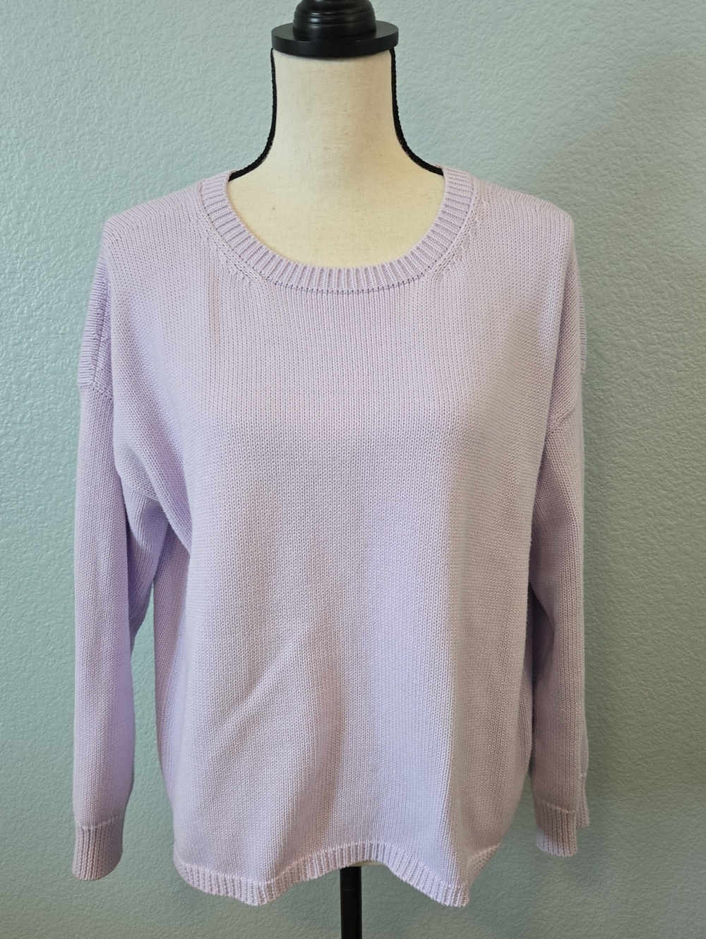 Eileen Fisher Lavender Organic Cotton Sweater